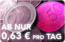 Ab nur 0,50 € pro Tag Ab nur 0,50 € pro Tag